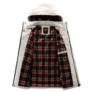 Men’s Waterproof Winter Jacket with Hood and Warm Lining
